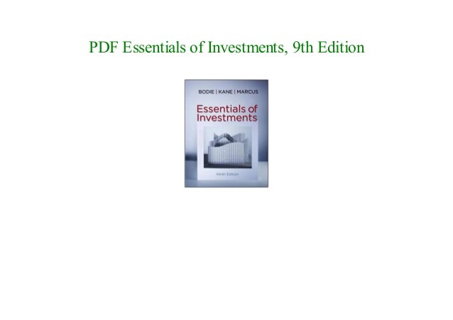 investments bodie kane marcus pdf